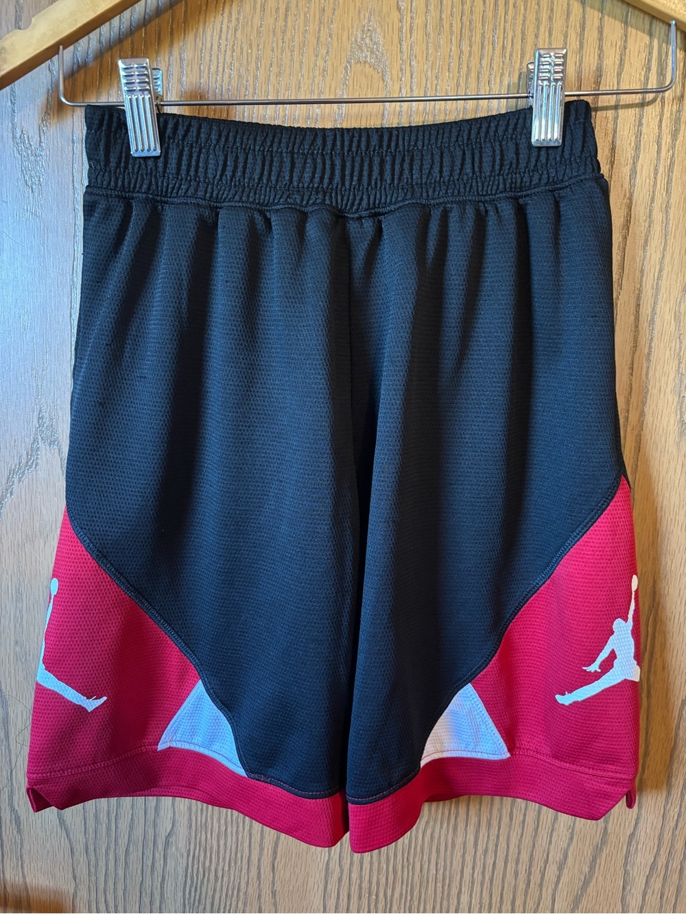 Jordan Black & Red Athletic Shorts with White Jumpman